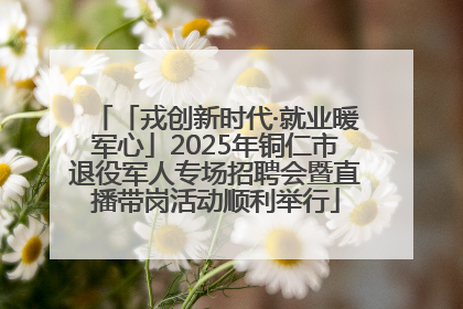 「戎创新时代·就业暖军心」2025年铜仁市退役军人专场招聘会暨直播带岗活动顺利举行