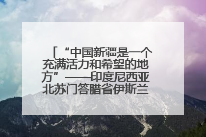 “中国新疆是一个充满活力和希望的地方”——印度尼西亚北苏门答腊省伊斯兰教代表团参访新疆