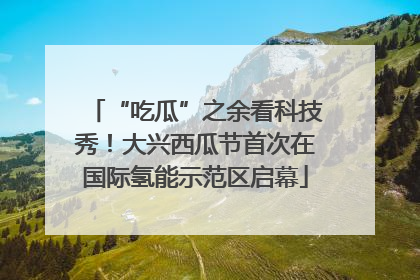 “吃瓜”之余看科技秀！大兴西瓜节首次在国际氢能示范区启幕