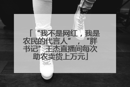 “我不是网红，我是农民的代言人”，“胖书记”王杰直播间每次助农卖货上万元