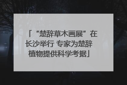 “楚辞草木画展”在长沙举行 专家为楚辞植物提供科学考据