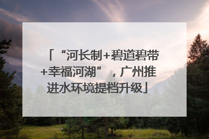 “河长制+碧道碧带+幸福河湖”，广州推进水环境提档升级