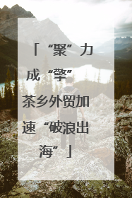“聚”力成“擎” 茶乡外贸加速“破浪出海”