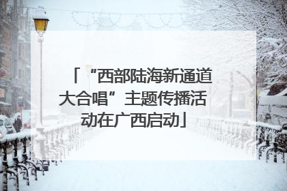 “西部陆海新通道大合唱”主题传播活动在广西启动