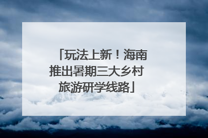 玩法上新！海南推出暑期三大乡村旅游研学线路