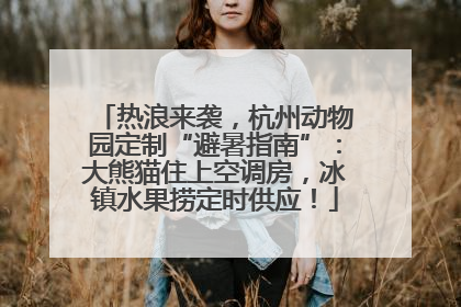 热浪来袭，杭州动物园定制“避暑指南”：大熊猫住上空调房，冰镇水果捞定时供应！