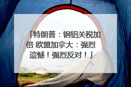 特朗普：钢铝关税加倍 欧盟加拿大：强烈遗憾！强烈反对！