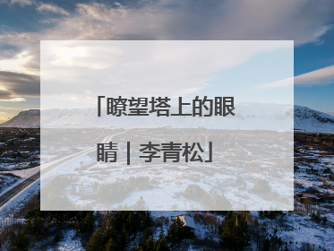瞭望塔上的眼睛｜李青松