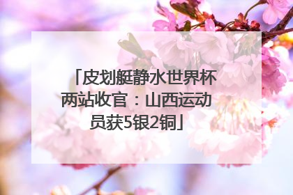 皮划艇静水世界杯两站收官：山西运动员获5银2铜