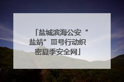 盐城滨海公安“盐靖”Ⅲ号行动织密夏季安全网
