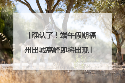 确认了！端午假期福州出城高峰即将出现