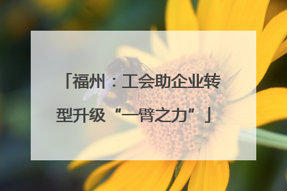 福州：工会助企业转型升级“一臂之力”