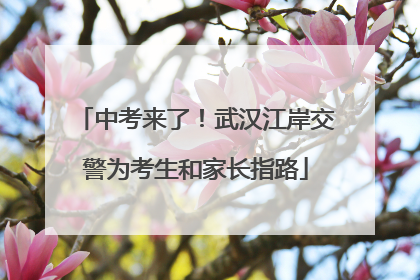 中考来了！武汉江岸交警为考生和家长指路