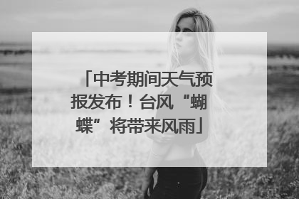 中考期间天气预报发布！台风“蝴蝶”将带来风雨