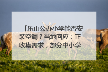乐山公办小学能否安装空调？当地回应：正收集需求，部分中小学已启动安装｜云求助