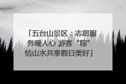 五台山景区：志愿服务暖人心 游客“粽”情山水共享假日美好