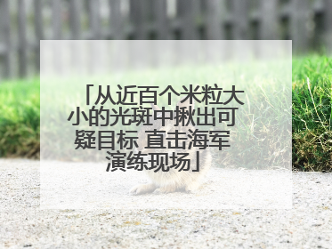 从近百个米粒大小的光斑中揪出可疑目标 直击海军演练现场