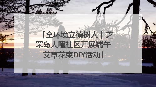 全环境立德树人｜芝罘岛大疃社区开展端午艾草花束DIY活动