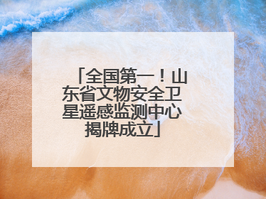 全国第一！山东省文物安全卫星遥感监测中心揭牌成立