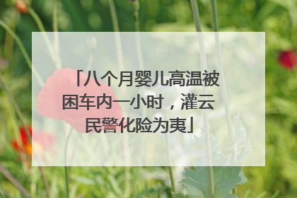 八个月婴儿高温被困车内一小时，灌云民警化险为夷
