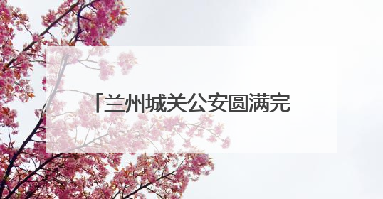 兰州城关公安圆满完成2025兰州马拉松城关赛段安保任务