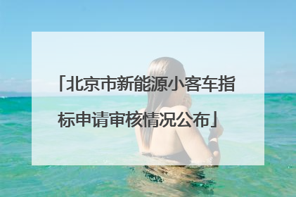 北京市新能源小客车指标申请审核情况公布