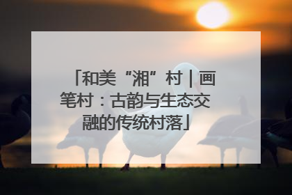 和美“湘”村｜画笔村：古韵与生态交融的传统村落