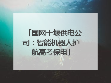 国网十堰供电公司：智能机器人护航高考保电