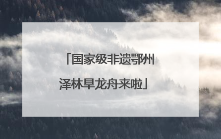 国家级非遗鄂州泽林旱龙舟来啦