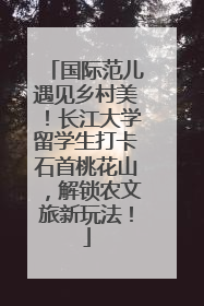 国际范儿遇见乡村美！长江大学留学生打卡石首桃花山，解锁农文旅新玩法！