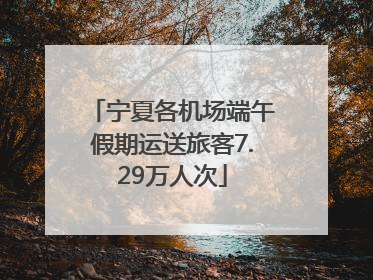 宁夏各机场端午假期运送旅客7.29万人次