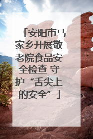 安阳市马家乡开展敬老院食品安全检查 守护“舌尖上的安全”
