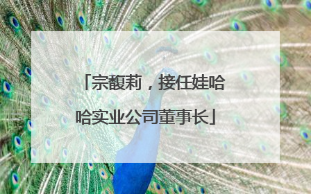 宗馥莉，接任娃哈哈实业公司董事长