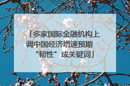 多家国际金融机构上调中国经济增速预期 “韧性”成关键词