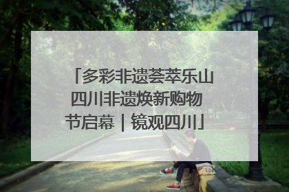 多彩非遗荟萃乐山 四川非遗焕新购物节启幕｜镜观四川