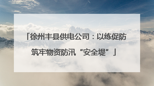 徐州丰县供电公司：以练促防 筑牢物资防汛“安全堤”