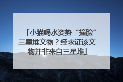 小猫喝水姿势“撞脸”三星堆文物？经求证该文物并非来自三星堆