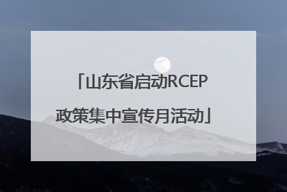 山东省启动RCEP政策集中宣传月活动