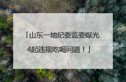 山东一地纪委监委曝光4起违规吃喝问题！
