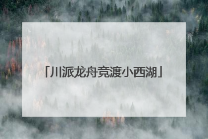 川派龙舟竞渡小西湖