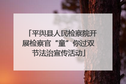 平舆县人民检察院开展检察官“童”你过双节法治宣传活动