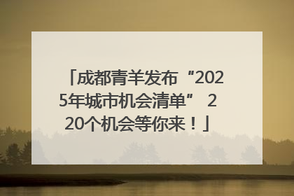 成都青羊发布“2025年城市机会清单” 220个机会等你来！