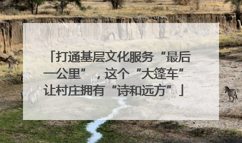 打通基层文化服务“最后一公里”，这个“大篷车”让村庄拥有“诗和远方”