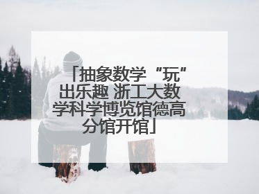 抽象数学“玩”出乐趣 浙工大数学科学博览馆德高分馆开馆
