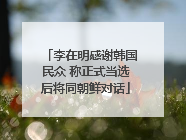 李在明感谢韩国民众 称正式当选后将同朝鲜对话