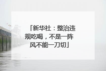 新华社：整治违规吃喝，不是一阵风不能一刀切