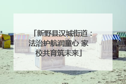 新野县汉城街道：法治护航润童心 家校共育筑未来