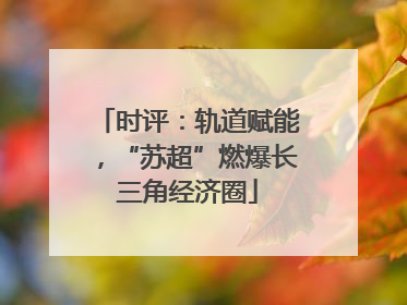 时评：轨道赋能，“苏超”燃爆长三角经济圈