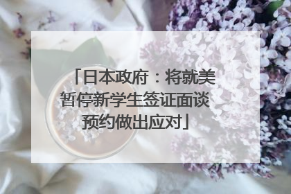 日本政府：将就美暂停新学生签证面谈预约做出应对