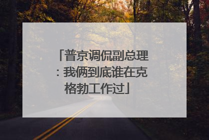 普京调侃副总理：我俩到底谁在克格勃工作过